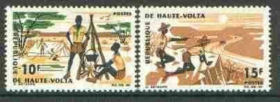 Upper Volta 1966 Scouting unmounted mint set of 2, SG 197-98, stamps on scouts