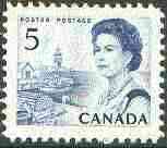 Canada 1967-73 def 5c blue (Harbour Scene) unmounted mint SG 583, stamps on , stamps on  stamps on ships, stamps on lighthouses, stamps on harbours