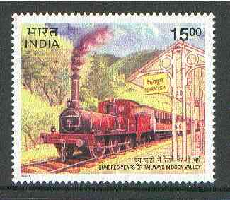 India 2000 Doon Valley Railway Centenary unmounted mint*, stamps on railways
