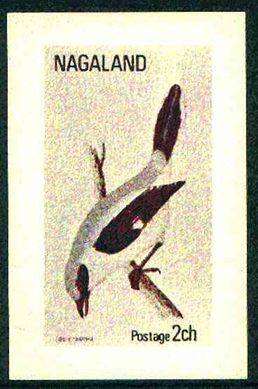 Nagaland 1972 Grey Shrike imperf souvenir sheet (2ch value) unmounted mint, stamps on , stamps on  stamps on birds, stamps on shrike