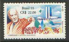 Brazil 1993 Ulysses Guimaraes (politician) unmounted mint SG 2597*, stamps on , stamps on  stamps on constitutions