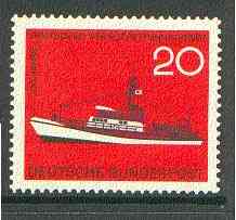 Germany - West 1965 Sea Rescue Service Centenary unmounted mint, SG 1399*, stamps on ships, stamps on rescue