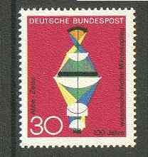 Germany - West 1968 Scientific Microscope from Anniversaries set unmounted mint, SG 1453*, stamps on , stamps on  stamps on science, stamps on microscopes, stamps on  stamps on chemistry