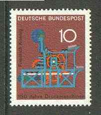 Germany - West 1968 Koenig's Printing Machine from Anniversaries set unmounted mint, SG 1451*, stamps on printing