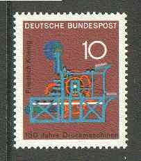 Germany - West 1968 Koenigs Printing Machine from Anniversaries set unmounted mint, SG 1451*, stamps on printing