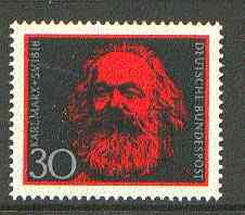 Germany - West 1968 150th Birth Anniversary of Karl Marx unmounted mint SG 1462*, stamps on , stamps on  stamps on personalities, stamps on constitutions