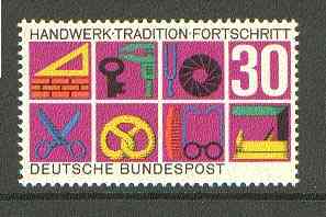 Germany - West 1968 German Crafts and Trades unmounted mint SG 1458*, stamps on , stamps on  stamps on crafts, stamps on tools, stamps on engineering, stamps on 