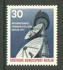 Germany - West Berlin 1971 International Broadcasting Exhibition unmounted mint SG B392, stamps on , stamps on  stamps on , stamps on  stamps on  tv , stamps on  stamps on communications, stamps on radio