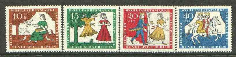 Germany - West Berlin 1965 Humanitarian Relief Funds (Cinderella) set of 4 unmounted mint SG B277-80, stamps on , stamps on  stamps on fairy tales, stamps on  children