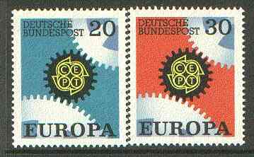 Germany - West 1967 Europa set of 2 unmounted mint SG 1438-39*, stamps on europa