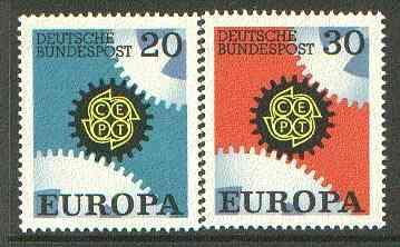 Germany - West 1967 Europa set of 2 unmounted mint SG 1438-39*, stamps on europa