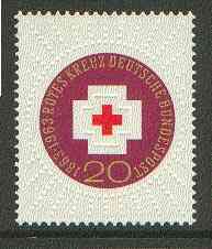 Germany - West 1963 Red Cross Centenary unmounted mint SG 1314*, stamps on , stamps on  stamps on red cross, stamps on medical