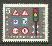 Germany - West 1965 Traffic Lights 5pf from Transport Exhibition set unmounted mint SG 1389*, stamps on traffic, stamps on roads, stamps on 