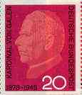 Germany - West 1966 Death Anniversary of Cardinal Clemens von Galen unmounted mint SG 1411*, stamps on religion