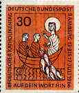 Germany - West 1966 Catholics' Day (Christ & the Fishermen) unmounted mint SG 1420*, stamps on , stamps on  stamps on religion, stamps on fishing