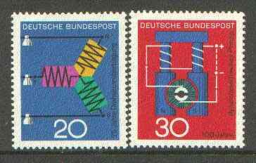 Germany - West 1966 Scientific Anniversaries (2nd series) set of 2 unmounted mint SG 1426-27*, stamps on , stamps on  stamps on energy, stamps on science