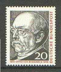 Germany - West 1965 Birth Anniversary of Otto von Bismarck (statesman) unmounted mint SG 1388*, stamps on , stamps on  stamps on personalities, stamps on constitutions