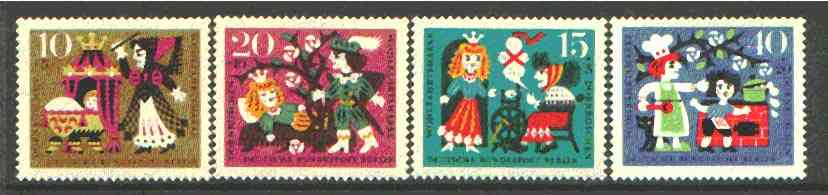 Germany - West Berlin 1964 Humanitarian Relief Funds (Sleeping Beauty) set of 4 unmounted mint SG B231-34*, stamps on , stamps on  stamps on fairy tales, stamps on  children, stamps on  stamps on spinning