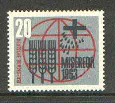 Germany - West 1963 Freedom From Hunger unmounted mint SG 1305*, stamps on , stamps on  stamps on food, stamps on  stamps on  ffh , stamps on  stamps on 