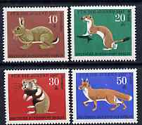 Germany - West Berlin 1967 Child Welfare (Animals) set of 4 unmounted mint, SG B293-96*, stamps on animals, stamps on rabbit, stamps on stoat, stamps on fox, stamps on children, stamps on  fox , stamps on foxes, stamps on  