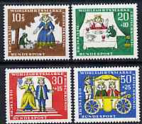 Germany - West 1966 Humanitarian Relief Funds (The Frog Prince) set of 4 unmounted mint SG 1428-31*, stamps on fairy tales, stamps on  children, stamps on fans