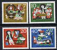 Germany - West 1962 Humanitarian Relief Funds (Snow White & the 7 Dwarfs) set of 4 unmounted mint SG 1299-1302*, stamps on , stamps on  stamps on fairy tales, stamps on  children