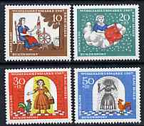 Germany - West 1967 Humanitarian Relief Funds (Frau Holle) set of 4 unmounted mint SG 1443-46*, stamps on , stamps on  stamps on fairy tales, stamps on  children, stamps on textiles