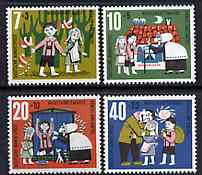 Germany - West 1961 Humanitarian Relief (Hansel & Gretel) perf set of 4 unmounted mint SG 1283-86*, stamps on fairy tales, stamps on children