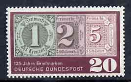 Germany - West 1965 125th Anniversary of First Postage Stamps unmounted mint SG 1403*, stamps on stamp centenary, stamps on stamp on stamp, stamps on stamponstamp