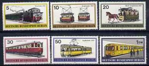 Germany - West Berlin 1971 Berlin Rail Transport set of 6 unmounted mint SG B381-86, stamps on , stamps on  stamps on railways, stamps on trams, stamps on horses