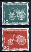 Germany - West 1961 Anniversary of Daimler-Benz Patent set of 2 unmounted mint SG 1277-78, stamps on cars, stamps on daimler, stamps on benz