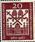Germany - West 1960 Millenary of Bishops (Cathedral) unmounted mint SG 1250, stamps on , stamps on  stamps on religion, stamps on cathedrals