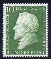Germany - West 1958 Schulze-Delitzsch (Pioneer of Co-operative Movement) unmounted mint SG 1211*, stamps on politics, stamps on constitutions