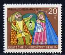 Germany - West Berlin 1972 Humanitarian Relief - Christmas (Holy Family) unmounted mint SG B428*, stamps on christmas
