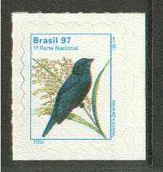 Brazil 1997 Birds - Grassquit undenominated self-adhesive unmounted mint, SG 2842*, stamps on birds, stamps on self adhesive