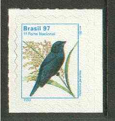 Brazil 1997 Birds - Grassquit undenominated self-adhesive unmounted mint, SG 2842*, stamps on , stamps on  stamps on birds, stamps on self adhesive