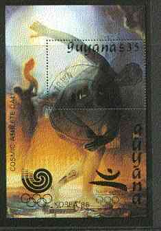 Guyana 1988 Discus Thrower perf m/sheet cto used, stamps on , stamps on  stamps on sport, stamps on olympics, stamps on discus, stamps on arts, stamps on dali