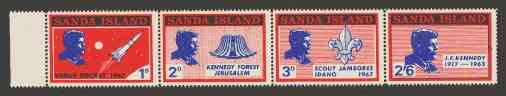 Sanda Island 1967 Kennedy def set of 4 unmounted mint, stamps on , stamps on  stamps on kennedy, stamps on personalities, stamps on space, stamps on scouts