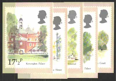 Great Britain 1980 London Landmarks set of 5 PHQ cards unused and pristine, stamps on , stamps on  stamps on buildings, stamps on tourism, stamps on royalty, stamps on opera