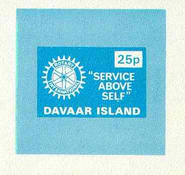 Davaar Island 1973 Rotary Clubs 25p imperf m/sheet unmounted mint, stamps on , stamps on  stamps on rotary