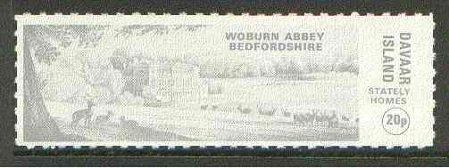 Davaar Island 1973 Woburn Abbey 20p grey Rouletted without tab unmounted mint*, stamps on , stamps on  stamps on stately homes, stamps on buildings