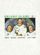 Davaar Island 1970 Apollo 11 Moon Landing unmounted mint 3s imperf m/sheet (3 Astronauts), stamps on , stamps on  stamps on space