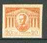 Greece 20d imperf essay in orange on ungummed paper (showing portrait & Columnade)*