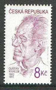 Czech Republic 2000 Gustav Mahler (Composer) Commemoration 8k unmounted mint*, stamps on , stamps on  stamps on music, stamps on mahler, stamps on composers