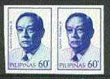 Philippines 1984 Quintin Paredes 60s imperf pair on gummed wmk'd paper (from the single imperf archive sheet) as SG 1810, stamps on , stamps on  stamps on personalities, stamps on constitutions