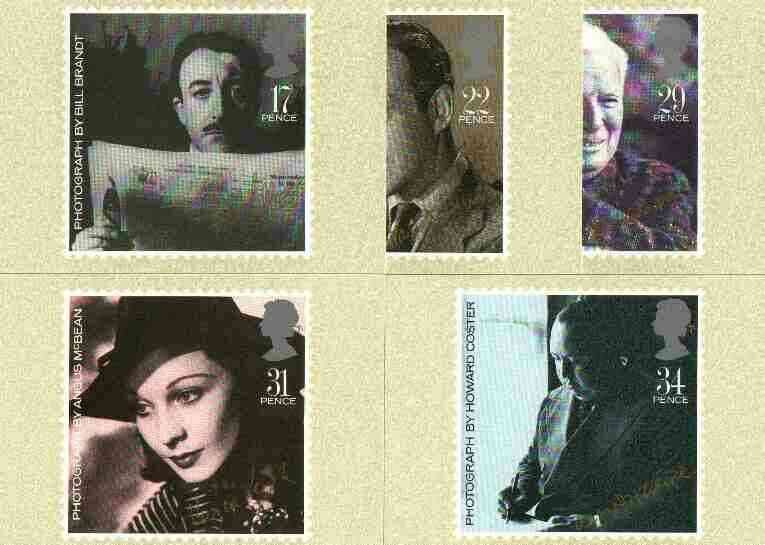 Great Britain 1985 British Film Year set of 5 PHQ cards unused and pristine, stamps on films, stamps on entertainments, stamps on theatre, stamps on personalities