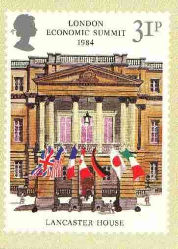 Great Britain 1984 London Economic Summit PHQ card unused and pristine, stamps on , stamps on  stamps on flags, stamps on constitutions, stamps on banking:economics