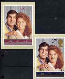 Great Britain 1986 Royal Wedding set of 2 PHQ cards unused and pristine, stamps on , stamps on  stamps on royalty, stamps on andrew & fergie