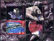 Estonia (Manilaid) 2000 Stones & Minerals #03 sheetlet containing set of 4 values unmounted mint, stamps on minerals