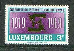 Luxembourg 1969 International Labour Organization 3f unmounted mint, SG 840*, stamps on business, stamps on  tuc , stamps on 